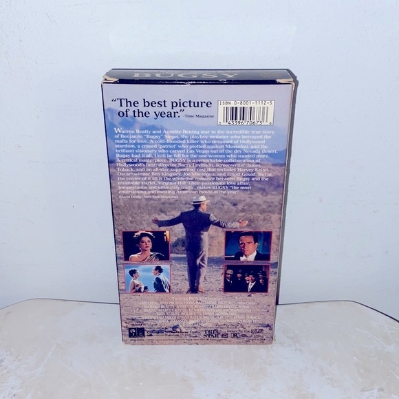 Bugsy VHS 📼 Warren Beatty & Annette Bening 🎭 a Berry Levinson Film 🎞​​​​ - Picture 2 of 4